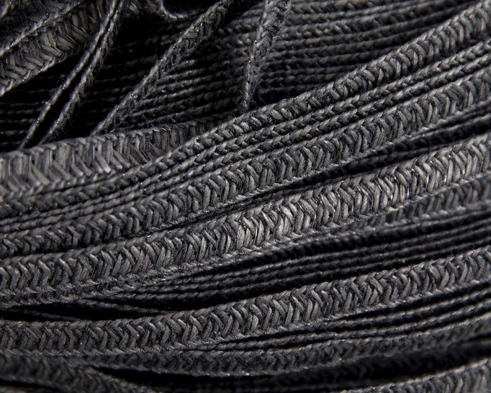 Black woven paper braid 8mm wide - Image 2