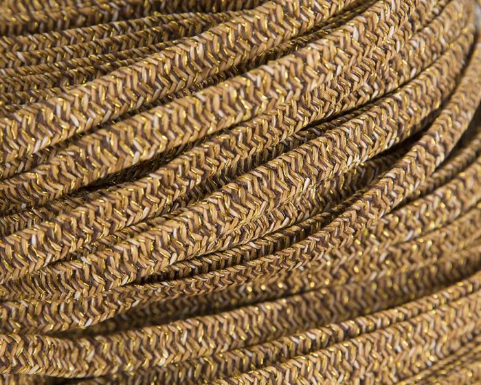 Gold woven paper braid 8mm wide - Image 2