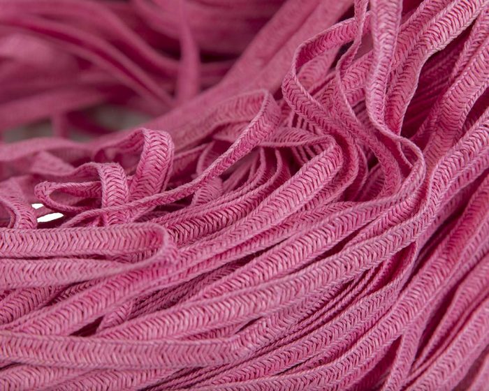 Fuchsia woven paper braid 8mm wide - Image 2