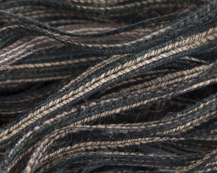 Natural & black woven natural rope braid 10mm wide - Image 2