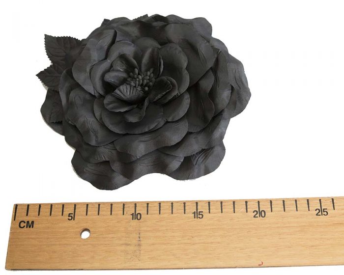 Large black rose flower