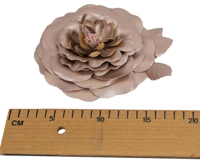 Large rose gold leather rose flower