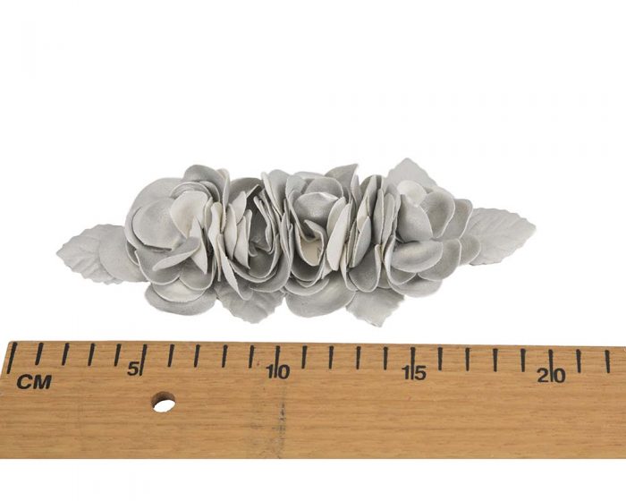 Large silver leather flower bunch