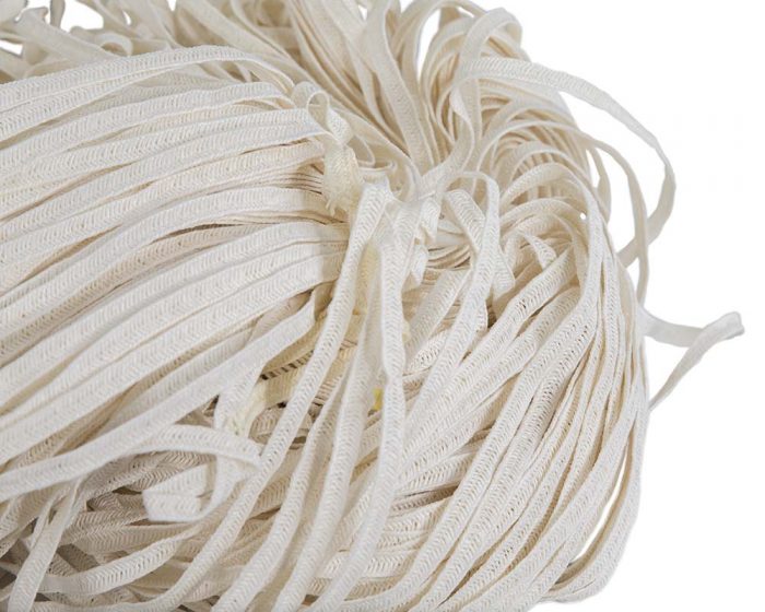 White woven paper braid 8mm wide