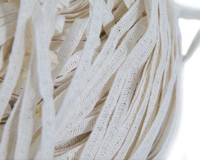 White woven paper braid 8mm wide - Image 2