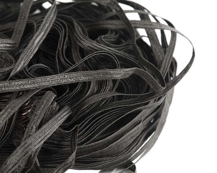 Black woven PP braid 10mm wide