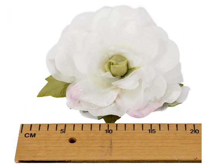 White & pink silk camelia flower