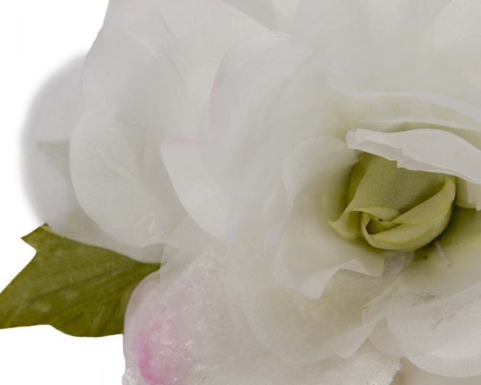 White & pink silk camelia flower - Image 2