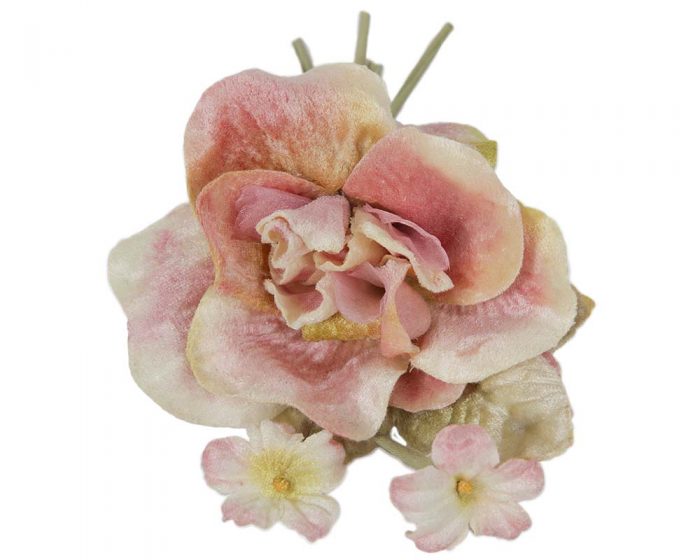 Velvet Rose Flowers Hair Clip Decoration - Image 6