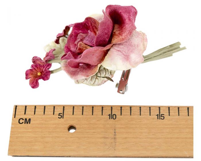 Velvet Rose Flowers Hair Clip Decoration - Image 2