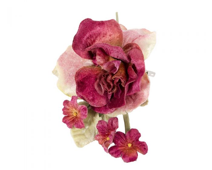 Velvet Rose Flowers Hair Clip Decoration - Image 3