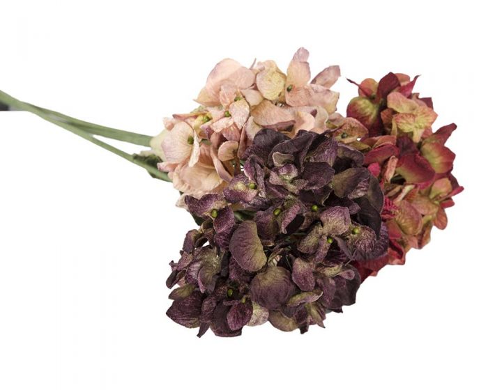 Long stem velvet Hydrangea Spray millinery flower arrangement