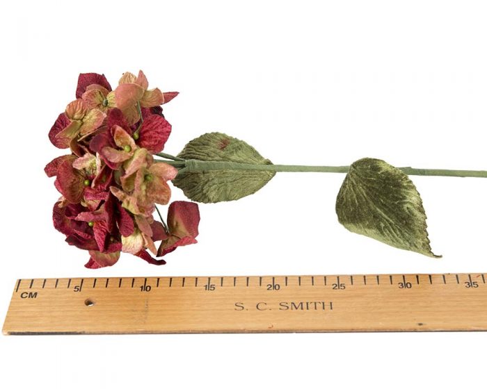 Long stem velvet Hydrangea Spray millinery flower arrangement - Image 9