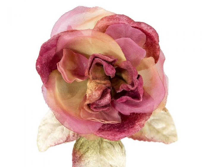 8cm Velvet & Organza Rose Flowers for Millinery Hat Making - Image 5