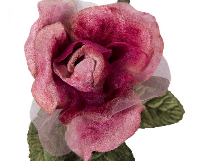 10cm Velvet Rose Millinery Flower - Image 9