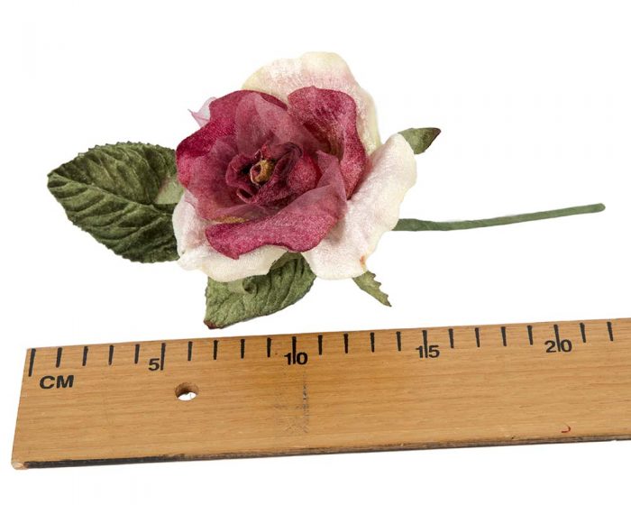 10cm Velvet Rose Millinery Flower - Image 2