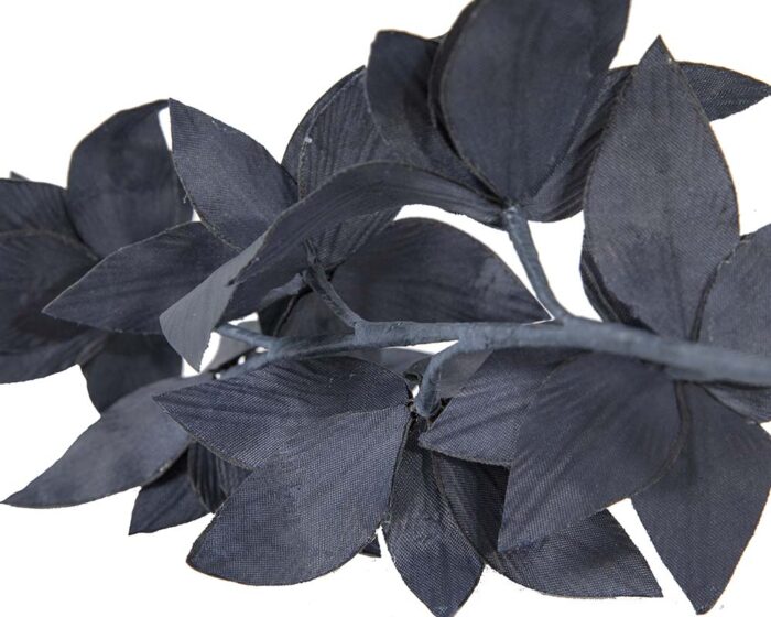 Long Leather Wired Millinery Flower Arrangement NAVY - Image 3