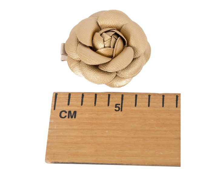 Petite leather rose brioche flower - Image 6