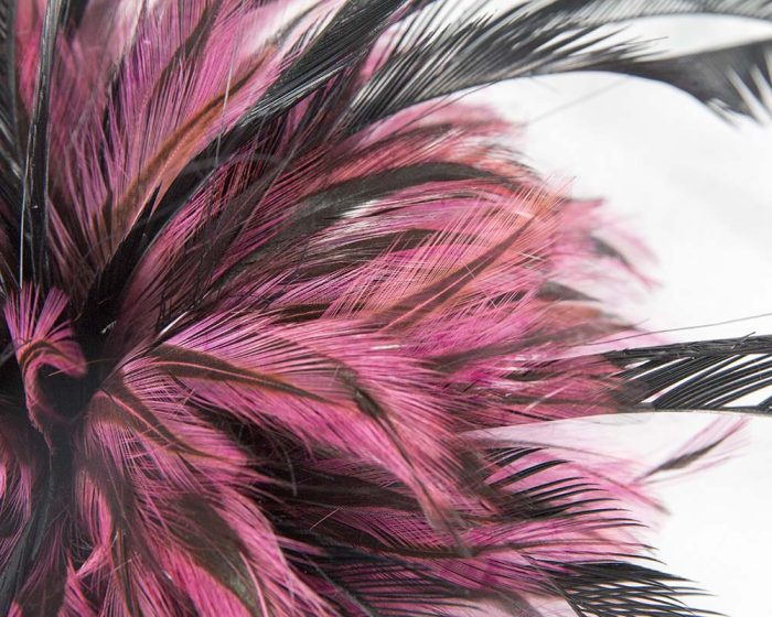 Large fuchsia & black feather arrangement - Image 2