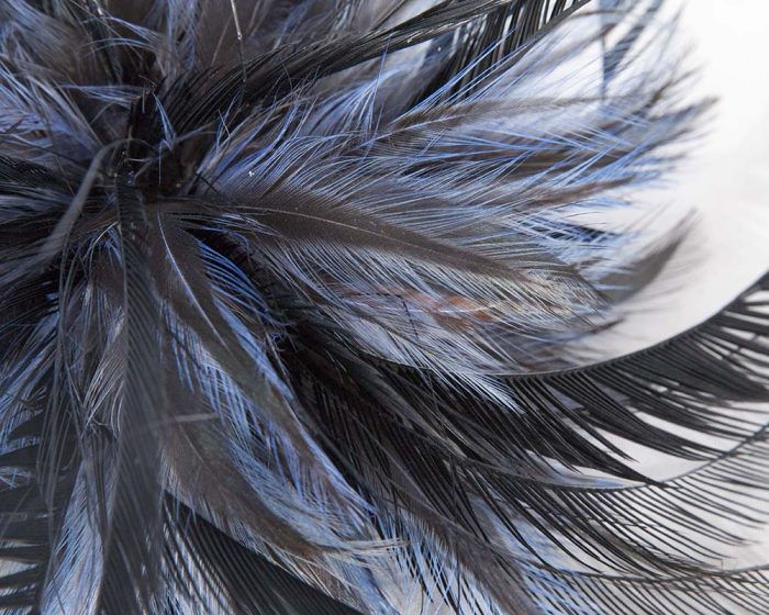 Large navy & black feather arrangement - Image 2