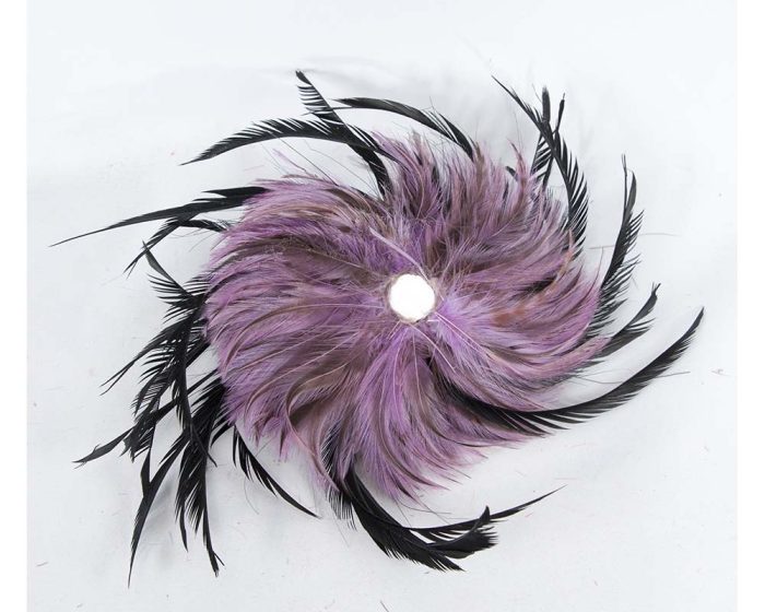 Large purple & black feather arrangement - Image 3