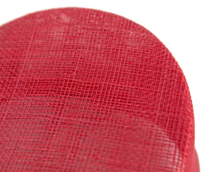 Tall red sinamay fascinator base - Image 3