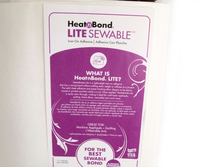 Heat n Bond LIte Iron On SEWABLE Fusible Adhesive for Applique  43cm wide - Image 2