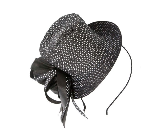 Black & white top hat fascinator - Image 2