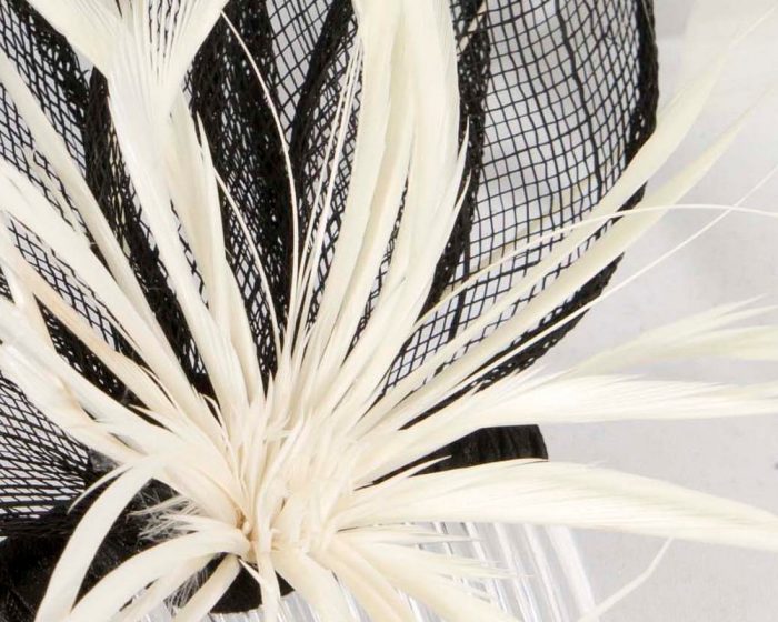 Black & white comb fascinator - Image 3