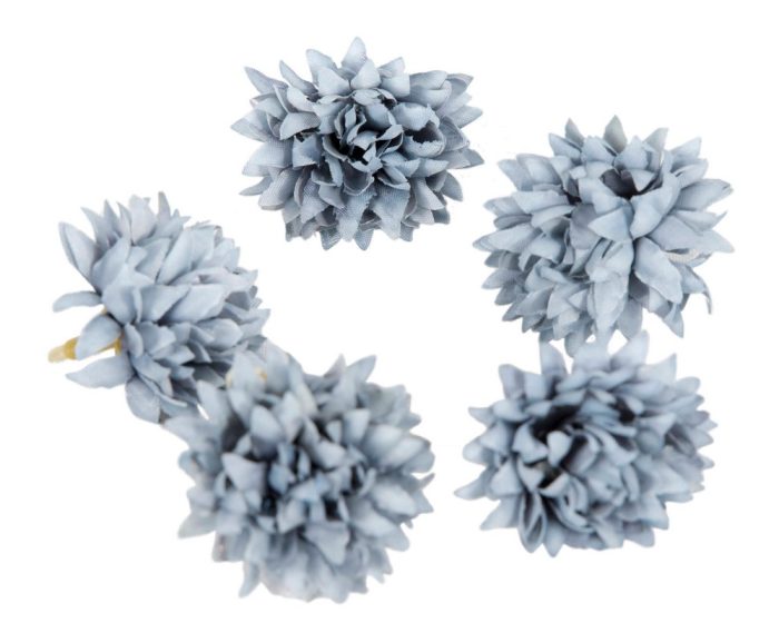 Small blue artificial flower (pack of 5)