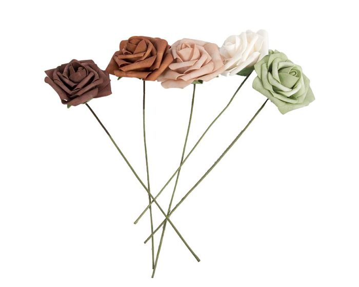 Petite artificial flower on long stem