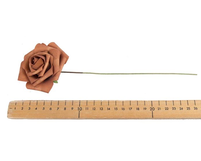 Petite artificial flower on long stem - Image 3