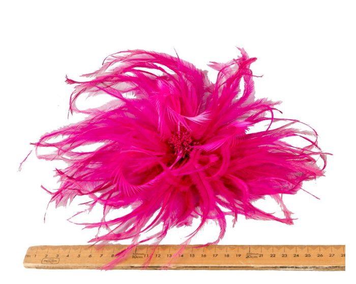 Ostrich fringe Feather Bunch Broche - Image 8