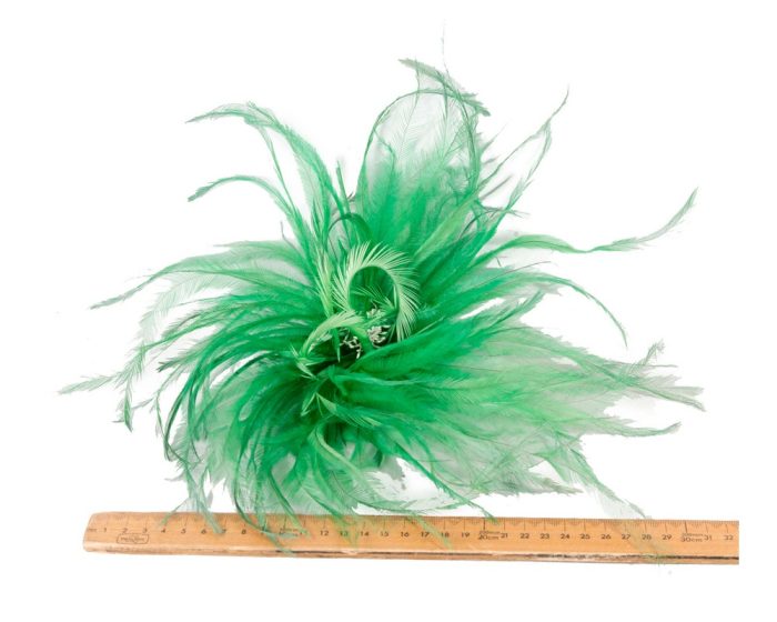 Ostrich fringe Feather Bunch Broche - Image 5
