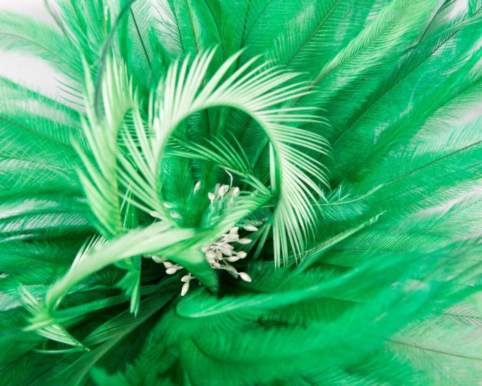 Ostrich fringe Feather Bunch Broche - Image 6