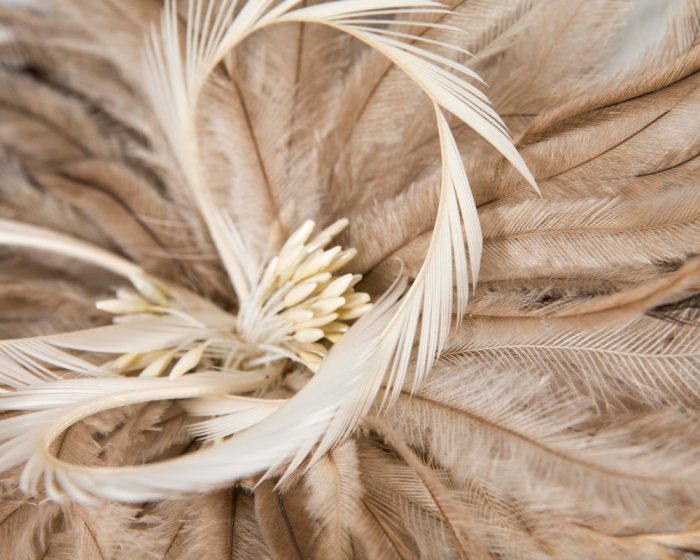 Ostrich fringe Feather Bunch Broche - Image 13
